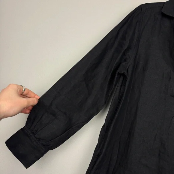 J Crew 2024 Bungalow Popover Maxi Linen Summer Dress - Picture 4 of 6